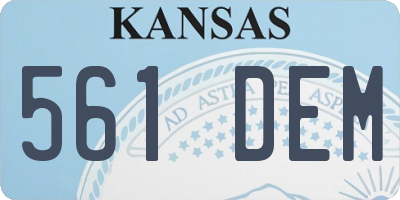 KS license plate 561DEM