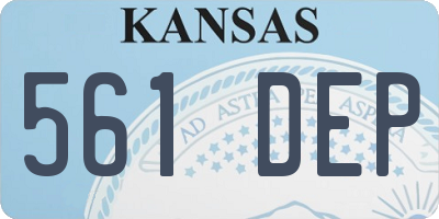 KS license plate 561DEP