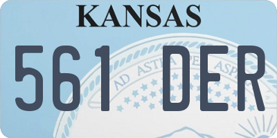 KS license plate 561DER