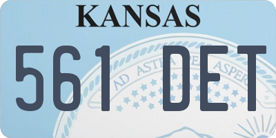 KS license plate 561DET