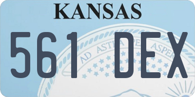 KS license plate 561DEX