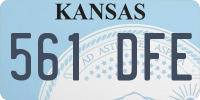 KS license plate 561DFE