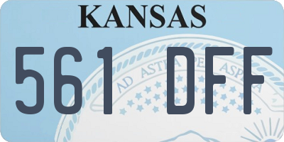 KS license plate 561DFF