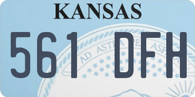 KS license plate 561DFH