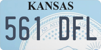 KS license plate 561DFL