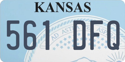 KS license plate 561DFQ