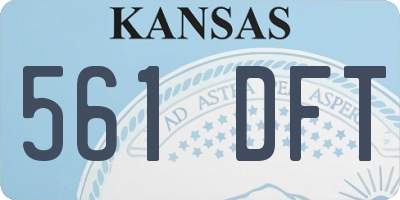 KS license plate 561DFT
