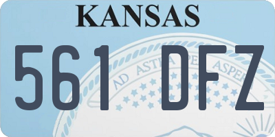 KS license plate 561DFZ