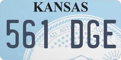 KS license plate 561DGE