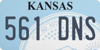 KS license plate 561DNS