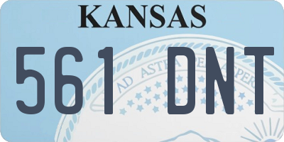 KS license plate 561DNT