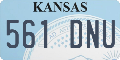 KS license plate 561DNU
