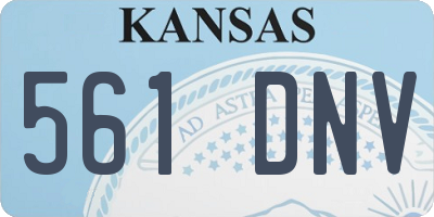 KS license plate 561DNV