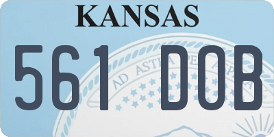 KS license plate 561DOB