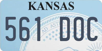 KS license plate 561DOC
