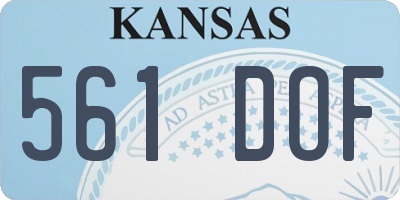 KS license plate 561DOF