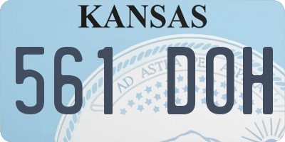 KS license plate 561DOH