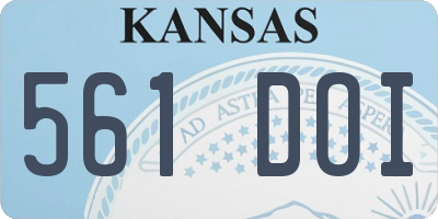 KS license plate 561DOI