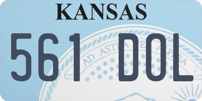 KS license plate 561DOL