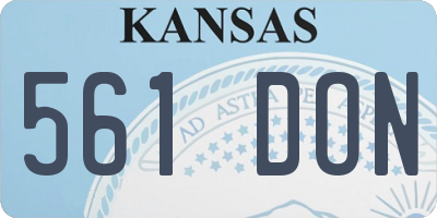 KS license plate 561DON