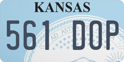 KS license plate 561DOP