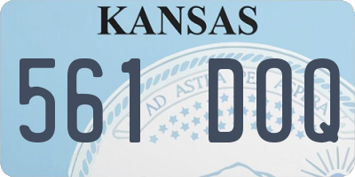 KS license plate 561DOQ