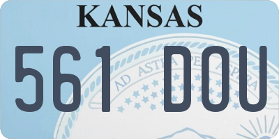 KS license plate 561DOU