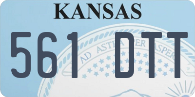 KS license plate 561DTT