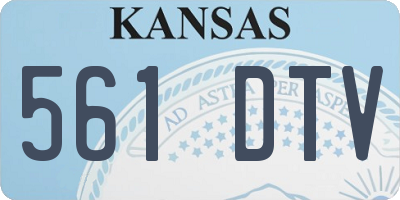 KS license plate 561DTV