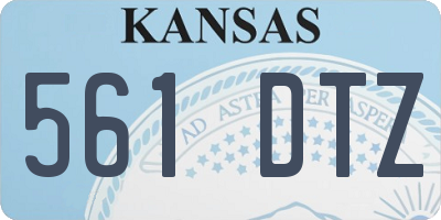 KS license plate 561DTZ
