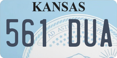 KS license plate 561DUA