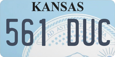 KS license plate 561DUC