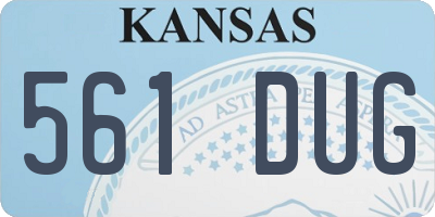 KS license plate 561DUG