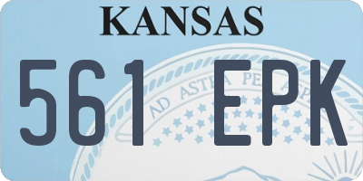 KS license plate 561EPK