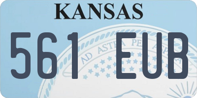 KS license plate 561EUB