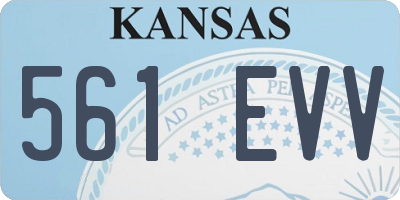 KS license plate 561EVV