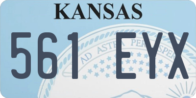 KS license plate 561EYX