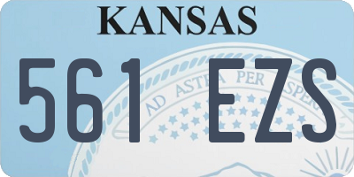 KS license plate 561EZS