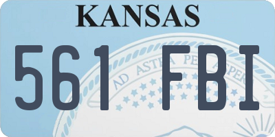 KS license plate 561FBI
