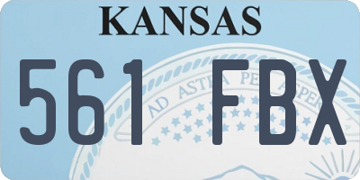 KS license plate 561FBX