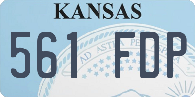 KS license plate 561FDP