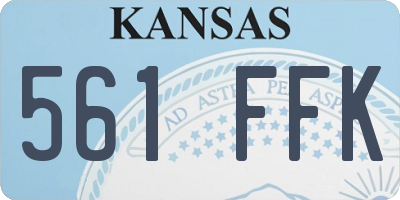 KS license plate 561FFK