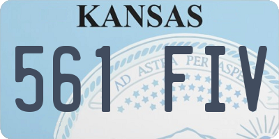 KS license plate 561FIV