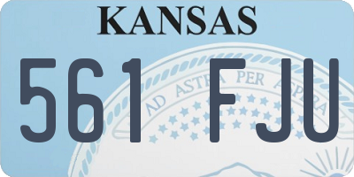 KS license plate 561FJU