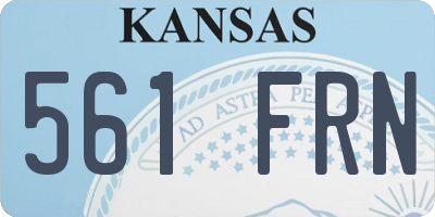 KS license plate 561FRN