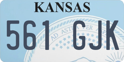 KS license plate 561GJK