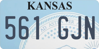 KS license plate 561GJN