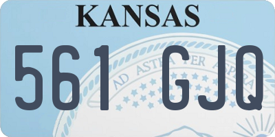 KS license plate 561GJQ