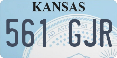 KS license plate 561GJR
