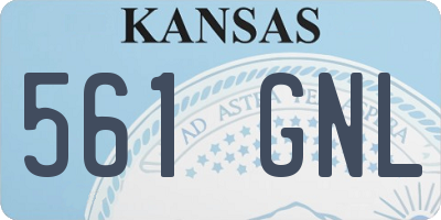 KS license plate 561GNL